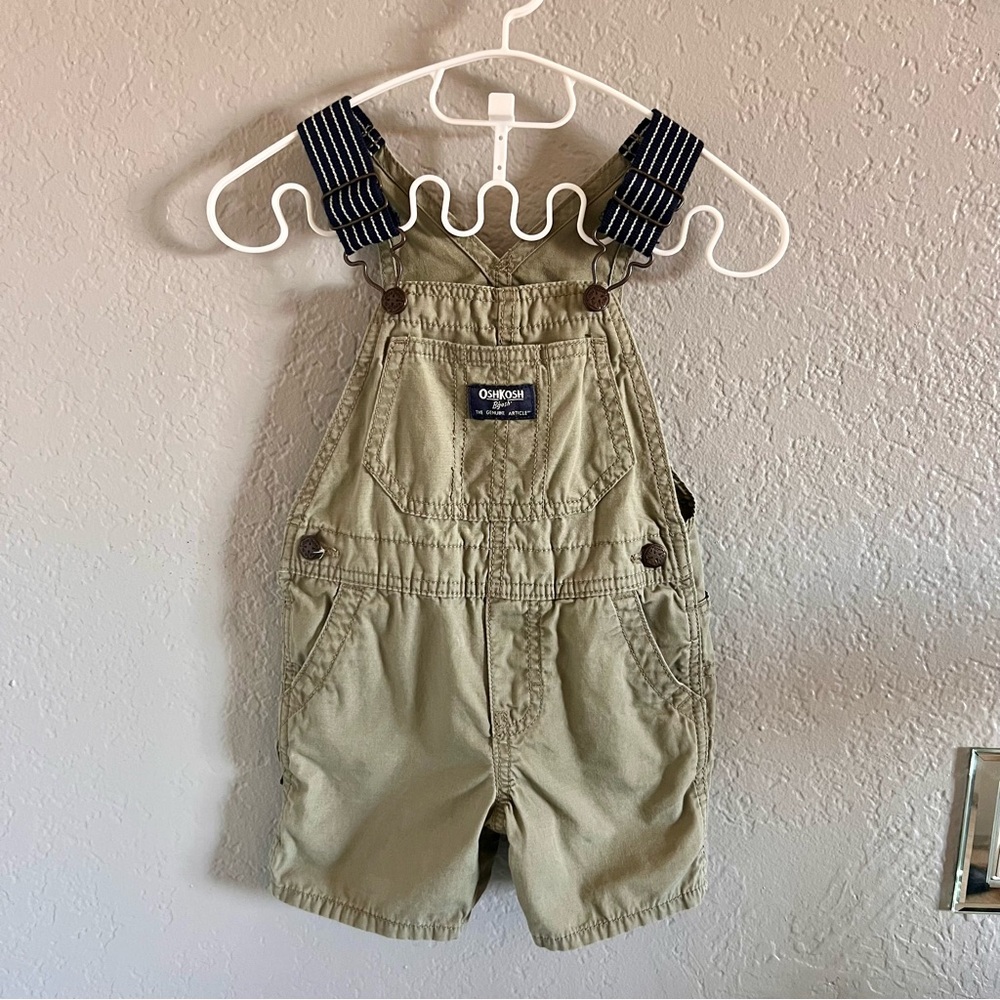 OshKosh B'gosh Kids Tan Short Overalls